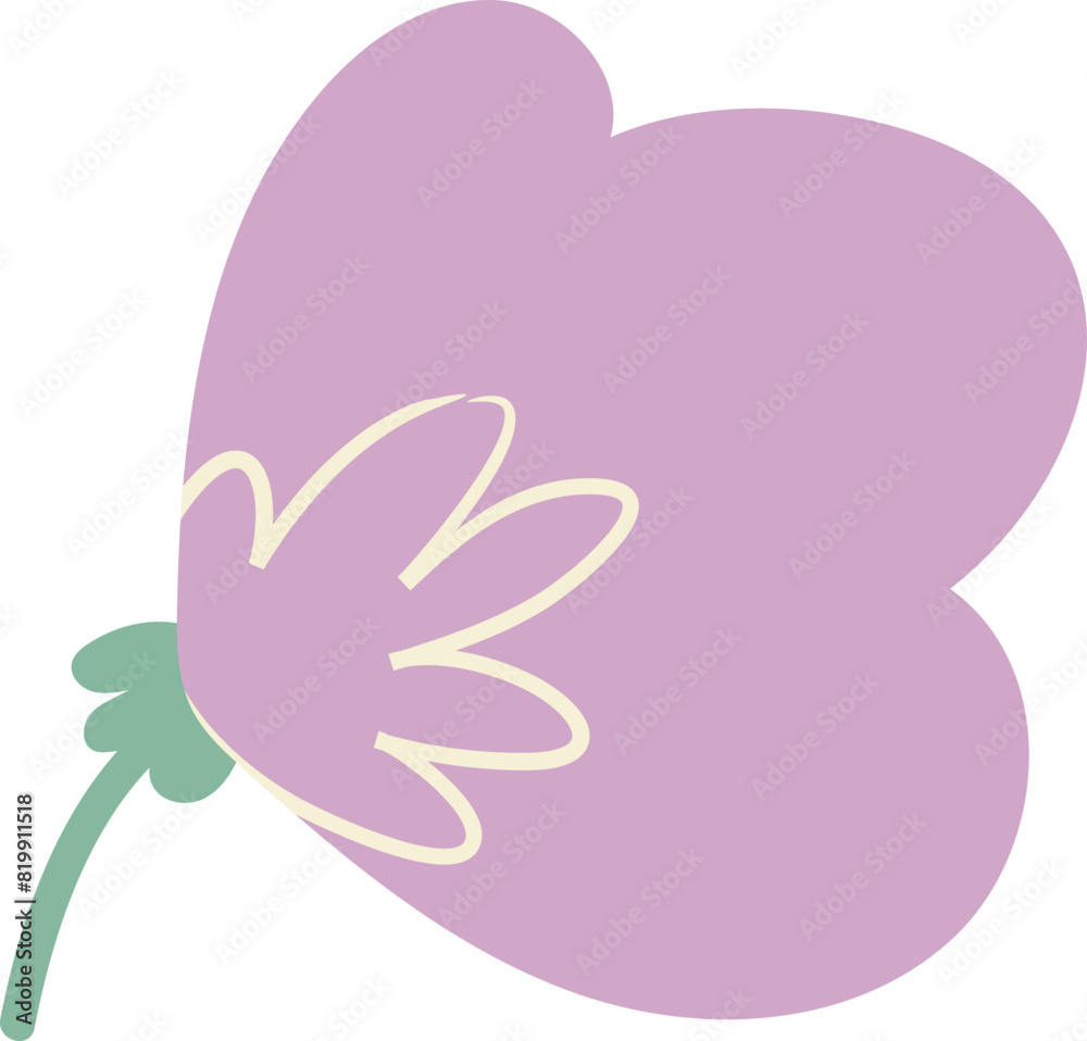 Fototapeta premium Pink flower clipart vector