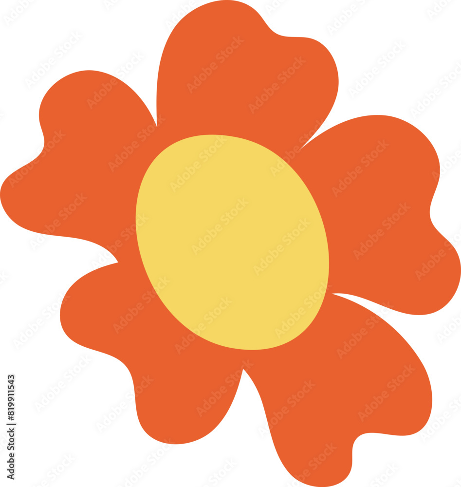 Orange flower clipart vector Orange flower clipart vector