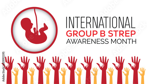 International Group B Strep Awareness Month observed every year in July. Template for background, banner, card, poster with text inscription.
