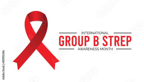 International Group B Strep Awareness Month observed every year in July. Template for background, banner, card, poster with text inscription.