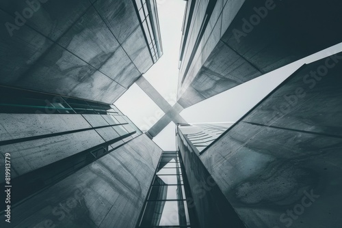 A monochrome image of a towering structure. Suitable for architectural projects