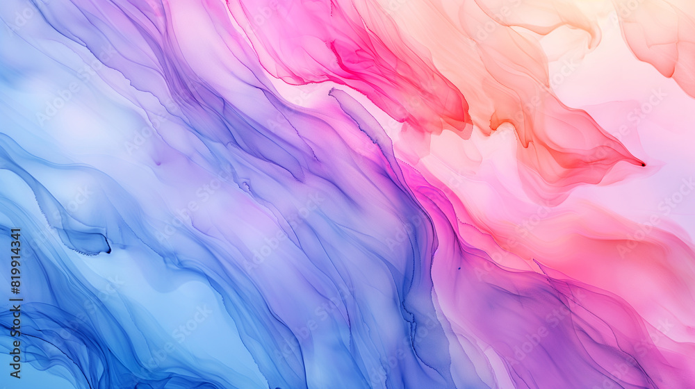 A colorful, abstract painting with a wave-like pattern A colorful, abstract painting with a wave-like pattern