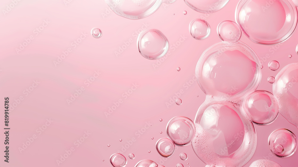 Oil bubbles collagen skin serum. concept skin care cosmetics.
