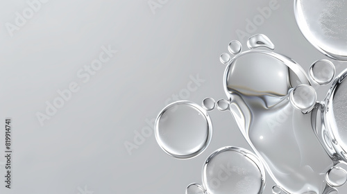 Oil bubbles collagen skin serum. concept skin care cosmetics.