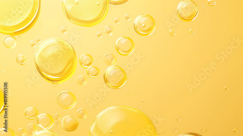 Oil bubbles collagen skin serum. concept skin care cosmetics. photo