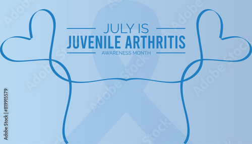 Juvenile Arthritis Awareness Month observed every year in July. Template for background, banner, card, poster with text inscription.