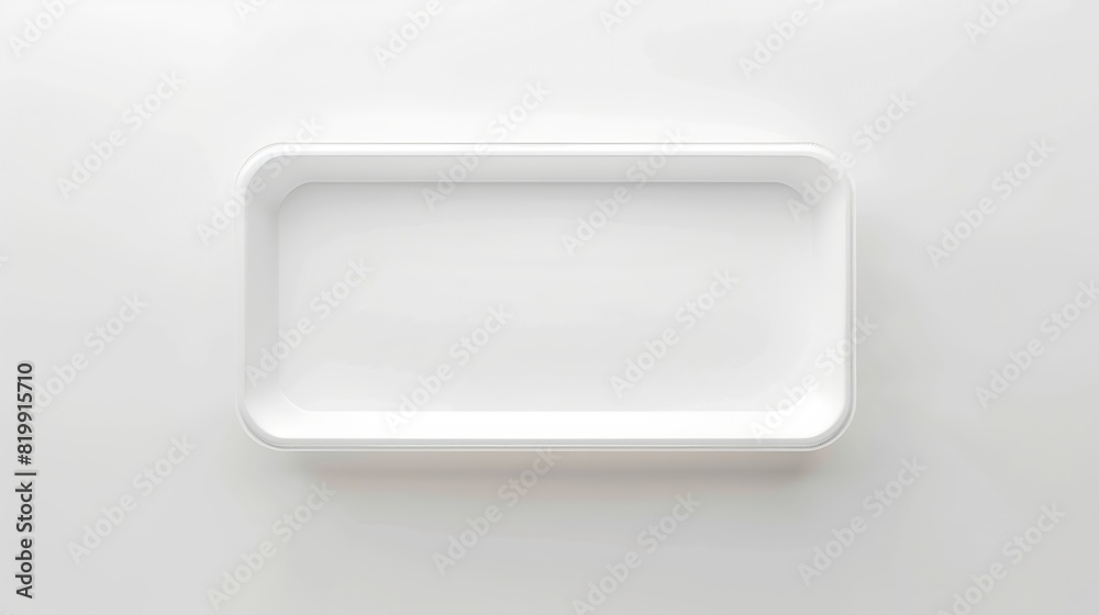 Empty white paper food tray isolated on white background Mock up template no label Disposable eco friendly recycle packaging concept : Generative AI Empty white paper food tray isolated on white background Mock up template no label Disposable eco friendly recycle packaging concept : Generative AI