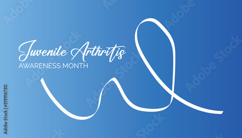 Juvenile Arthritis Awareness Month observed every year in July. Template for background, banner, card, poster with text inscription.