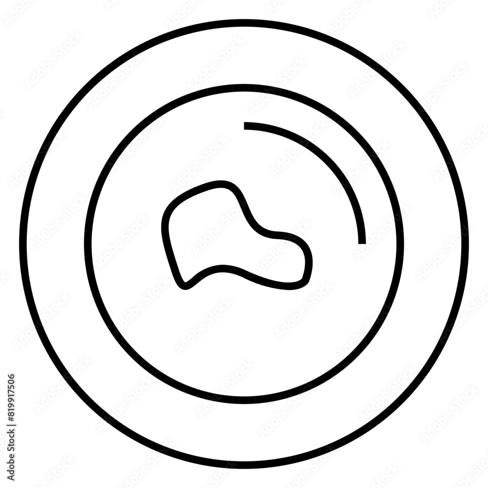 Fried egg black icon on white background