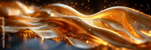 A wave of light blurs in motion, creating a dynamic and abstract visual effect