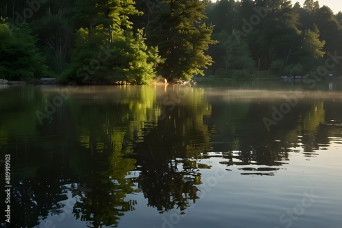 Via a dense forest, a river flows. World Water Day idea featuring a calm river meandering through a beautiful rainforest, highlighting the significance of conservation with a picture-perfect body