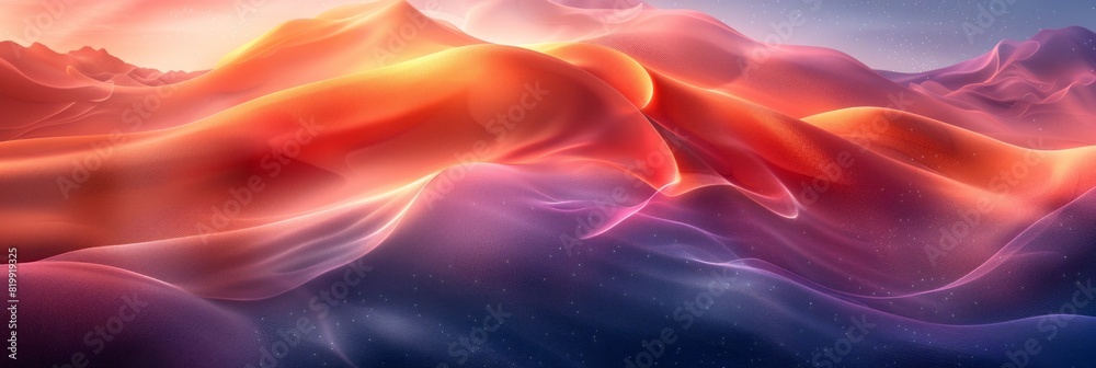Obraz premium A computer-generated depiction of a vast, rugged mountain range under a clear sky