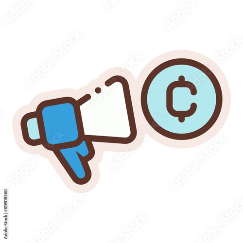 crypto marketing sticker