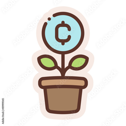 crypto investment sticker