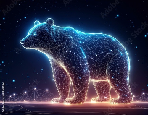 bear in neon light