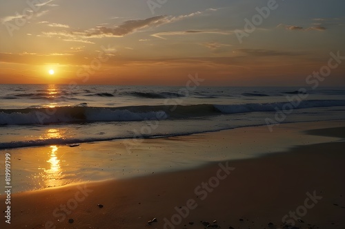 California s Pacific Ocean sunset. Dramatic scenery photographs of the British coast taken at sunset over a calm seascape in a tropical paradise. Sunset over the Pacific Ocean on the Malibu Coast 