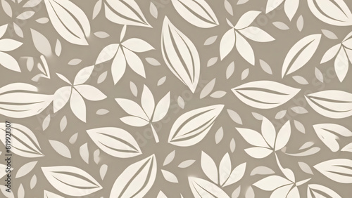 Repeating nature design with flowers or leaves for wallpapers and fabrics