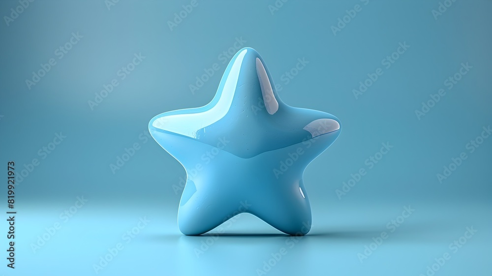 Striking Blue Star Symbolizing Customer-Centric Business Success Striking Blue Star Symbolizing Customer-Centric Business Success