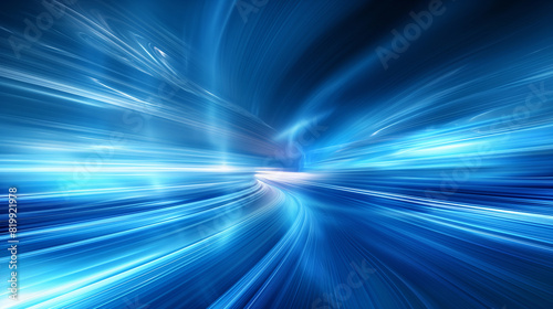 A blue and yellow light streaking across the sky
