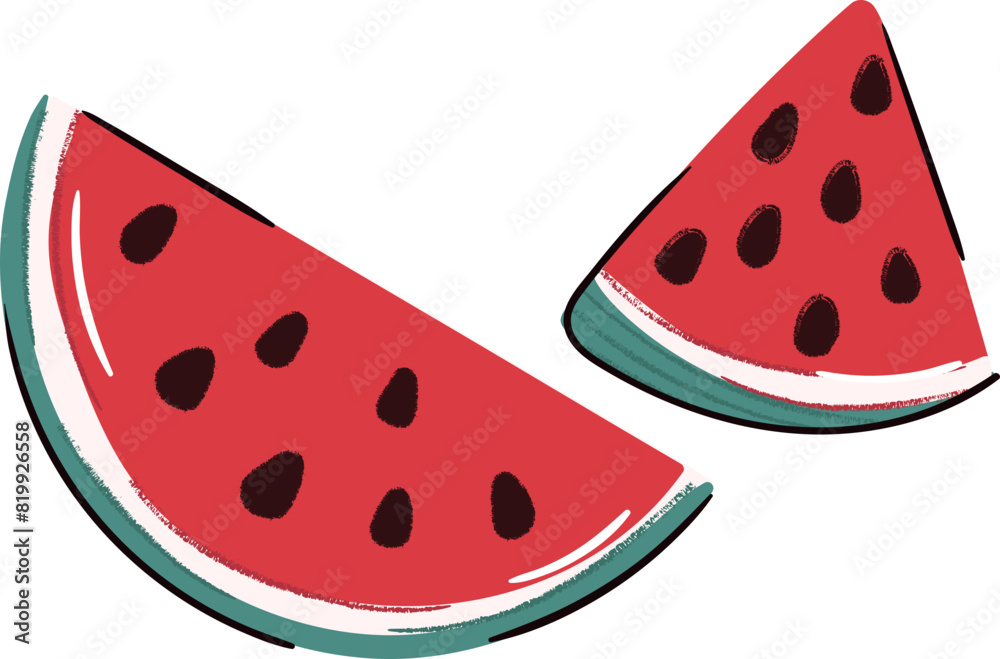 Watermelon slice illustration vector Watermelon slice illustration vector