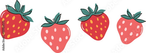 Strawberry illustration vector