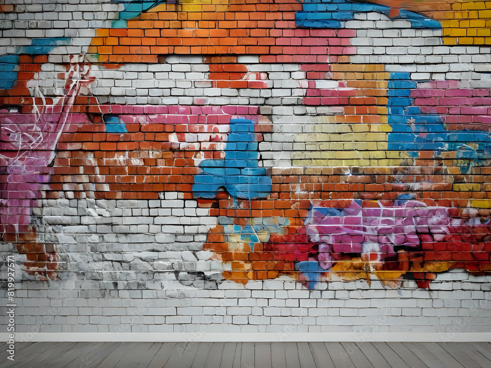 Obraz premium graffiti on brick wall