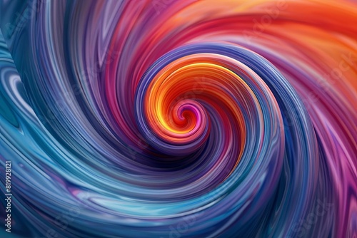 Create an abstract swirl design for artistic posters front view cybernetic tone Complementary Color Scheme  closeup