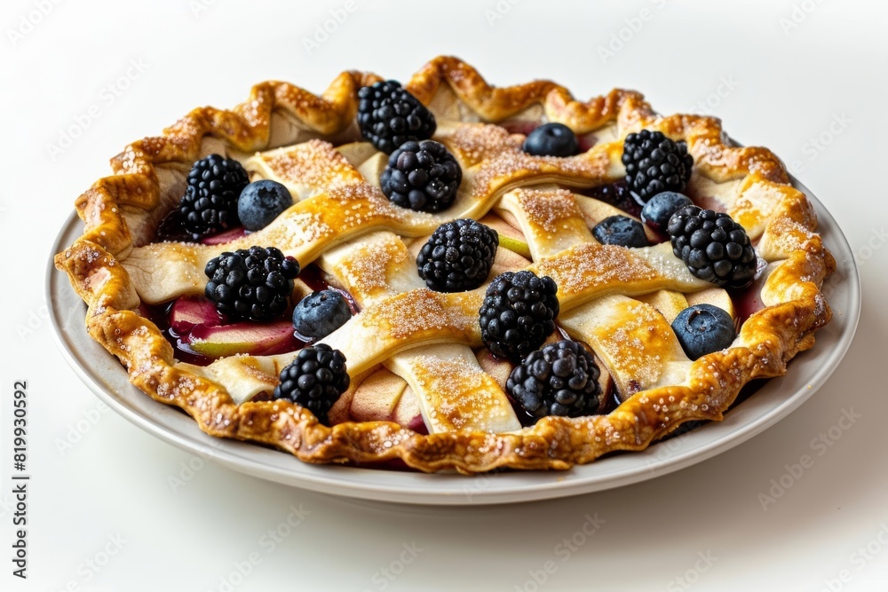 Classic Apple Berry Pie with Burst of Fresh Fruit Flavors and Spices Classic Apple Berry Pie with Burst of Fresh Fruit Flavors and Spices