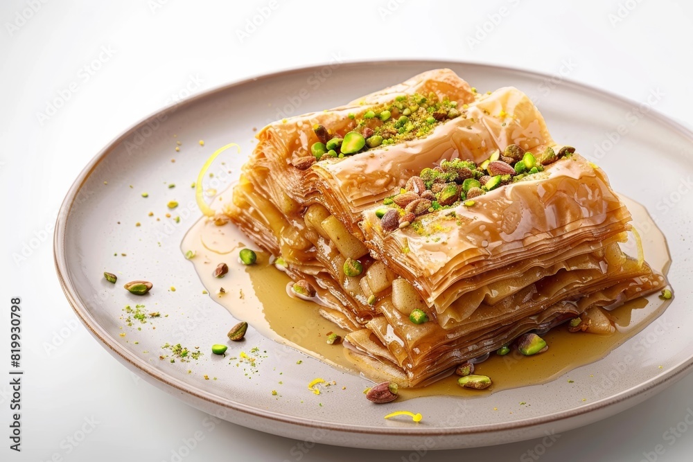 Apple Baklava Dessert with Fresh Granny Smith Apples and Lemon Rind Apple Baklava Dessert with Fresh Granny Smith Apples and Lemon Rind