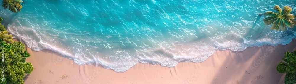 3D Blender close-up beach scene with clear, turquoise waters, minimalistic style, bright and colorful with plenty of space for text. 3D Blender close-up beach scene with clear, turquoise waters, minimalistic style, bright and colorful with plenty of space for text.
