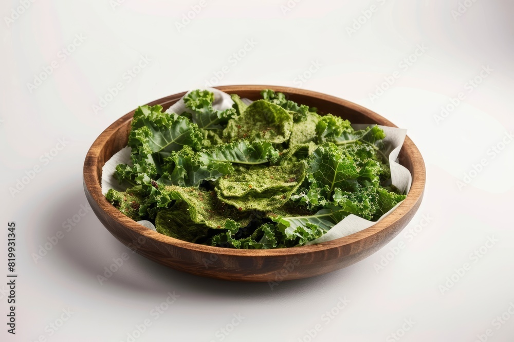 Artisan BBQ Kale Chips on Parchment Paper