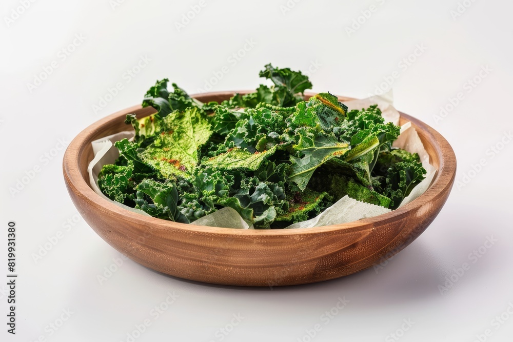 Smoky BBQ Kale Chips on Parchment Paper Smoky BBQ Kale Chips on Parchment Paper