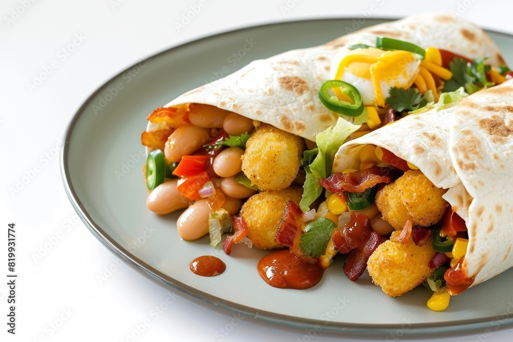 Mouthwatering Bacon and Bean Breakfast Burrito Mouthwatering Bacon and Bean Breakfast Burrito