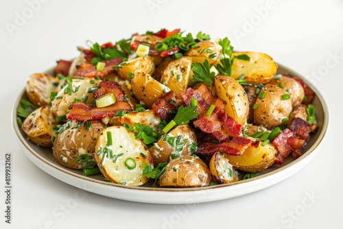 Yummy Bacon and Ranch Potato Salad with Roasted Potatoes and Creamy Dressing