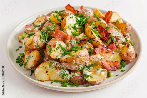 Scrumptious Bacon and Ranch Potato Salad with Roasted Potatoes and Fresh Herbs