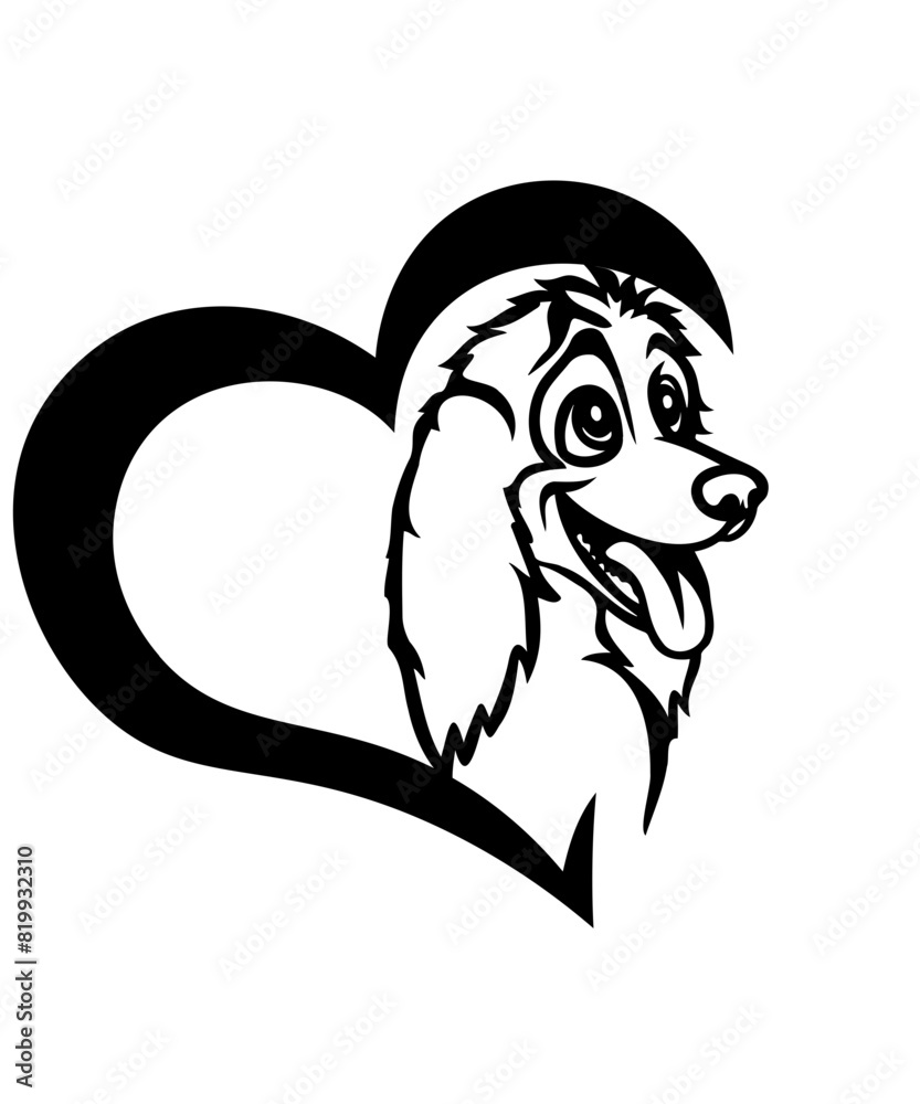 Fototapeta premium Afghan Hound SVG vector graphic perfect cut file 