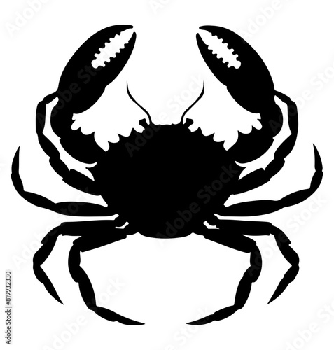 Crab silhouette, Crab icon vector illustration