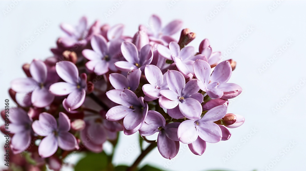 blurred lilac twig on a white background, close-up, spring flowers, illustration blurred lilac twig on a white background, close-up, spring flowers, illustration