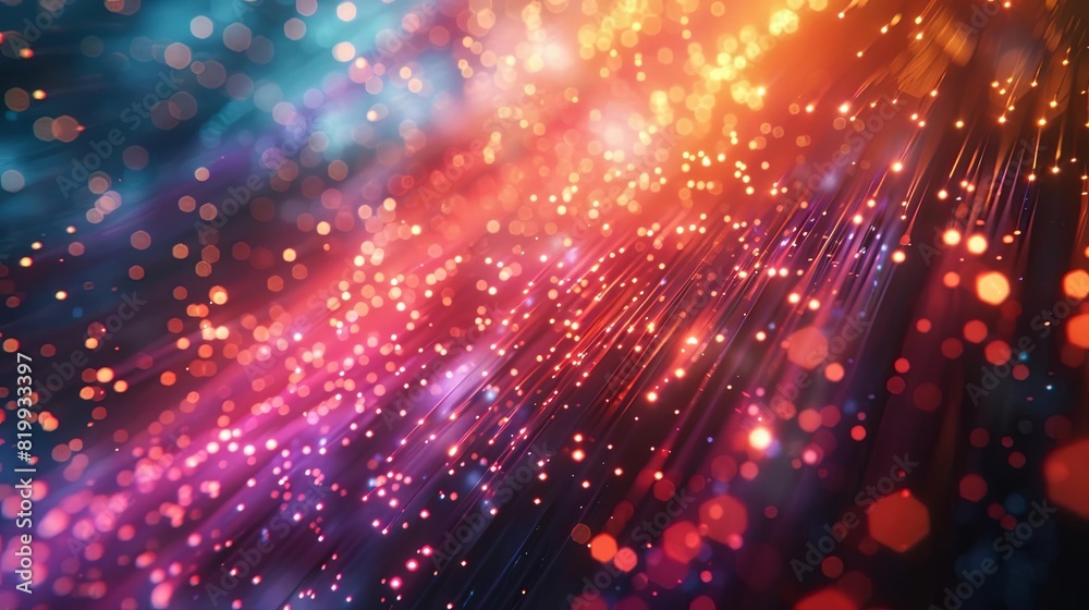 Fiber optic strands glowing, representing abstract light close up, connectivity, vibrant, Overlay, studio backdrop, 4k