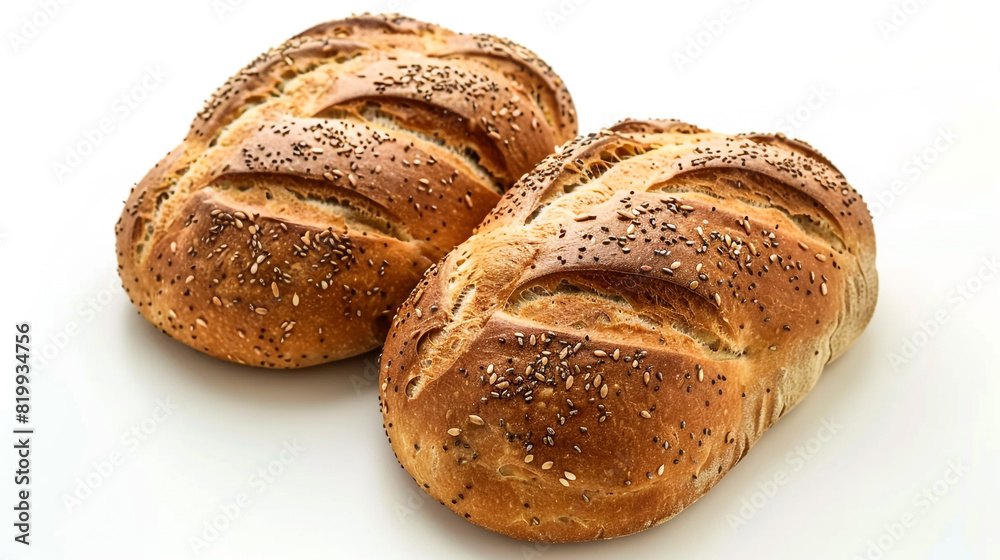 Egyptian Bread with Bran Two loaves aish baladi 