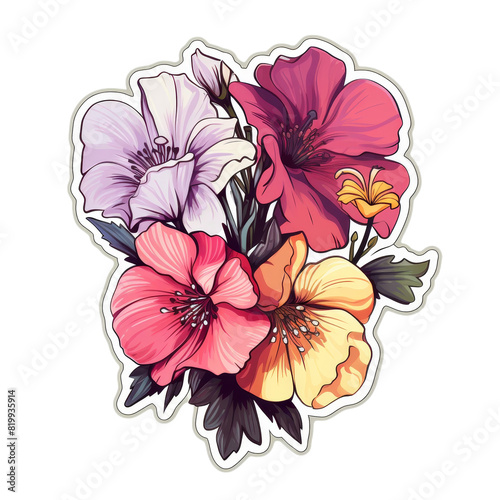  sticker of a flowers