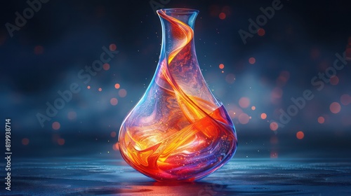 chemical conical flask wallpaper with vivid colors
 photo