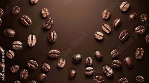 coffee beans wallpaper on a gradient dark background 