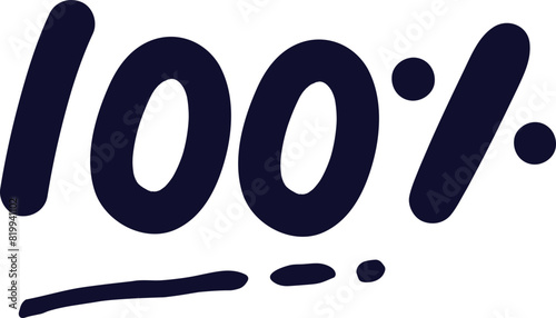 100% text illustration vector