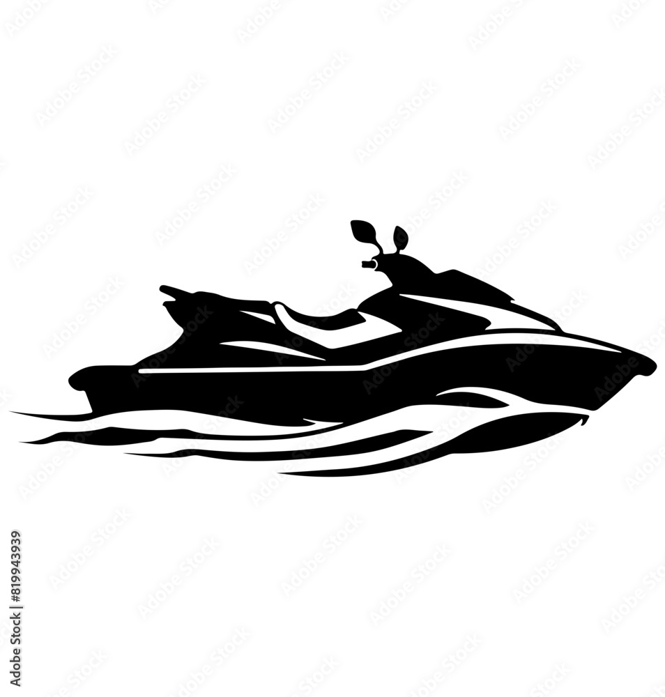 jet ski silhouette, jet ski icon vector illustration jet ski silhouette, jet ski icon vector illustration