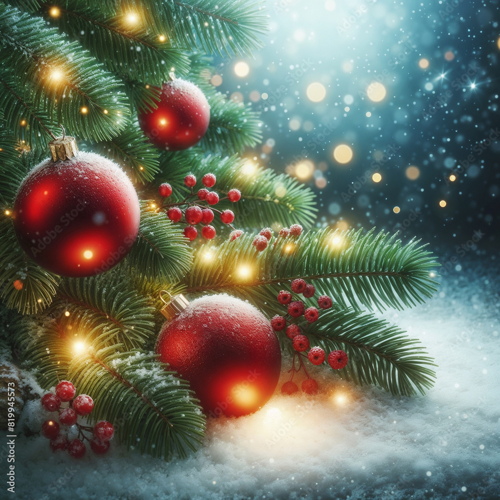 Christmas tree and decor. A-generated Christmas tree and decor. A-generated