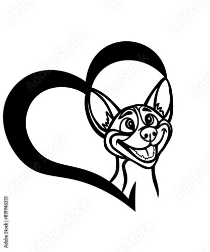 Basenji SVG vector design, perfect cut file of a happy smiling puppy 