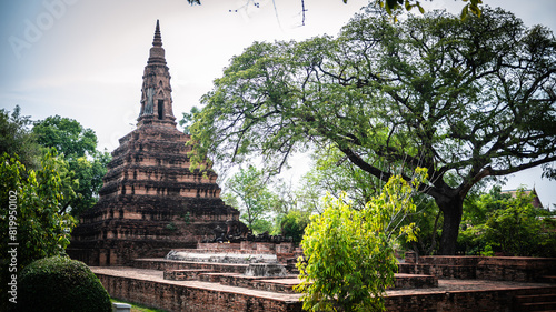 Ancient Chedi, Wat Ket Chedi in Phra Nakhon Si Ayutthaya Old King of Thailand