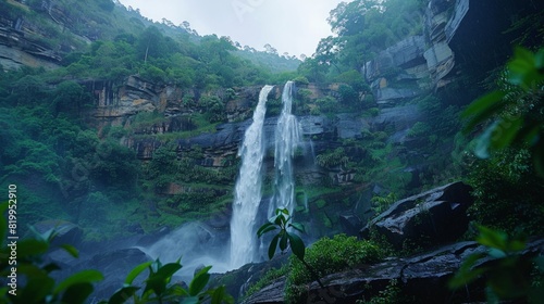 Dunhinda Falls in Badulla, Sri Lanka photo