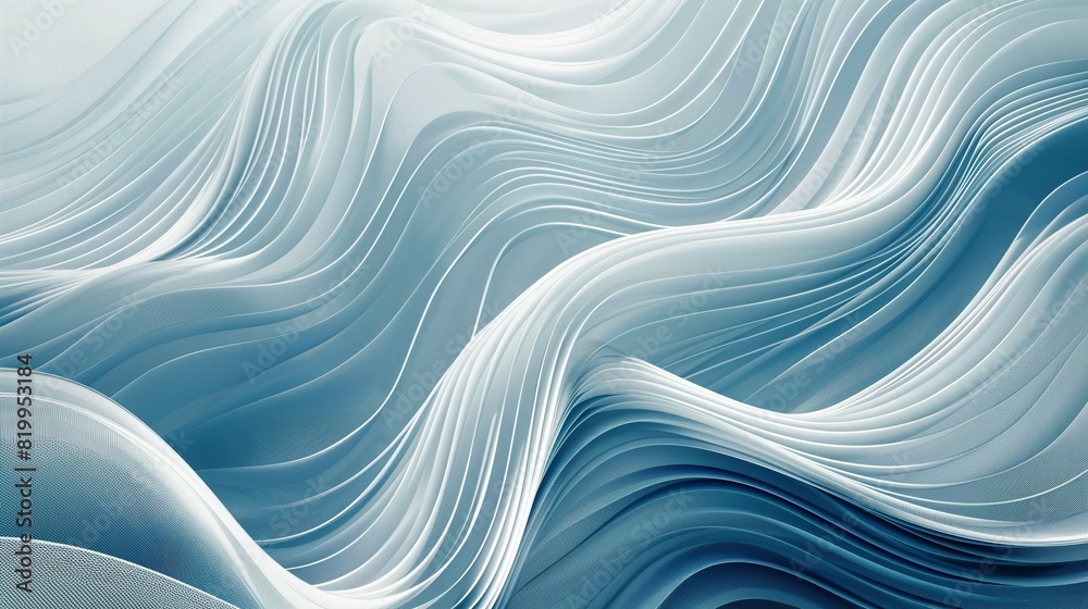 3D blue geometric abstract pattern background with soft curved paper lines. 3D blue geometric abstract pattern background with soft curved paper lines.